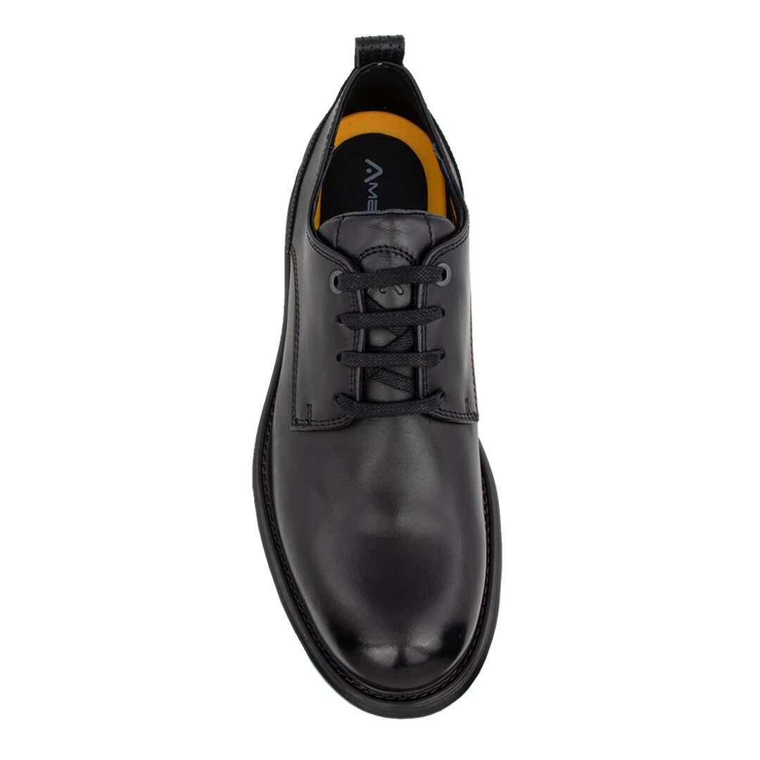 AMBITIOUS ΑΝΔΡΙΚΑ ΔΕΡΜΑΤΙΝΑ XLight OXFORD SHOES 11757-6546AM ΜΑΥΡΑ - Image 5