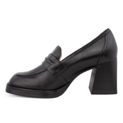 NEWD BY TAMARIS ΓΥΝΑΙΚΕΙΑ ΔΕΡΜΑΤΙΝΑ LOAFERS ΜΕ ΤΑΚΟΥΝΙ 1-24410-41 001 ΜΑΥΡΑ - Image 3