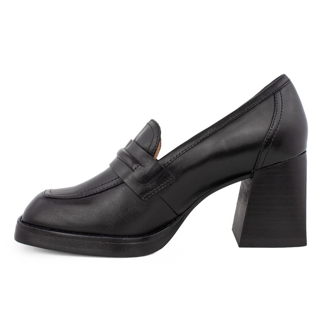 NEWD BY TAMARIS ΓΥΝΑΙΚΕΙΑ ΔΕΡΜΑΤΙΝΑ LOAFERS ΜΕ ΤΑΚΟΥΝΙ 1-24410-41 001 ΜΑΥΡΑ - Image 3