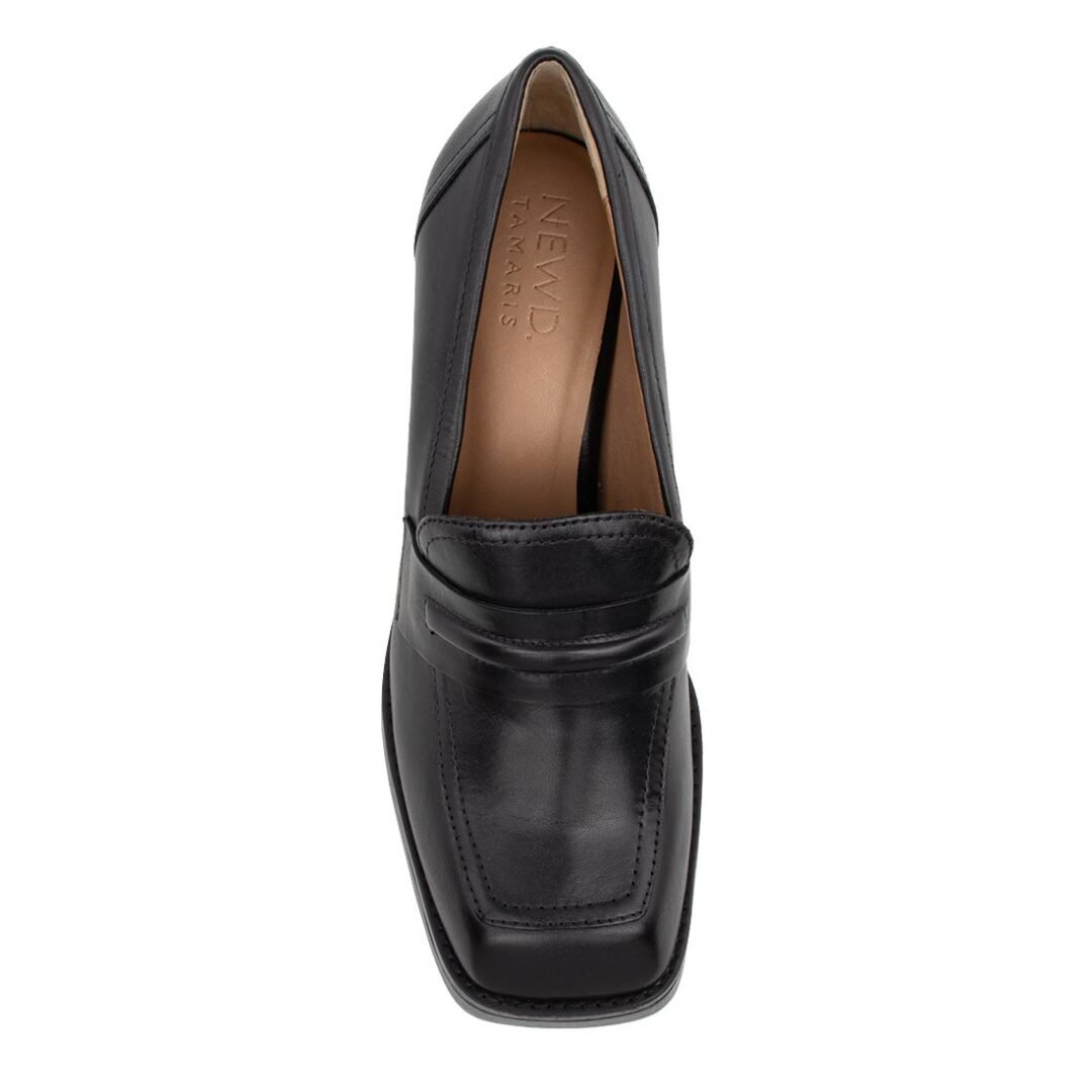 NEWD BY TAMARIS ΓΥΝΑΙΚΕΙΑ ΔΕΡΜΑΤΙΝΑ LOAFERS ΜΕ ΤΑΚΟΥΝΙ 1-24410-41 001 ΜΑΥΡΑ - Image 5