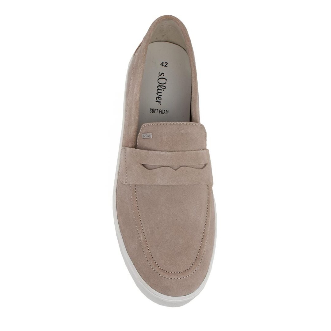 S. OLIVER ΑΝΔΡΙΚΑ ΔΕΡΜΑΤΙΝΑ LOAFERS 5-14601-20 355 SAND SUEDE - Image 5