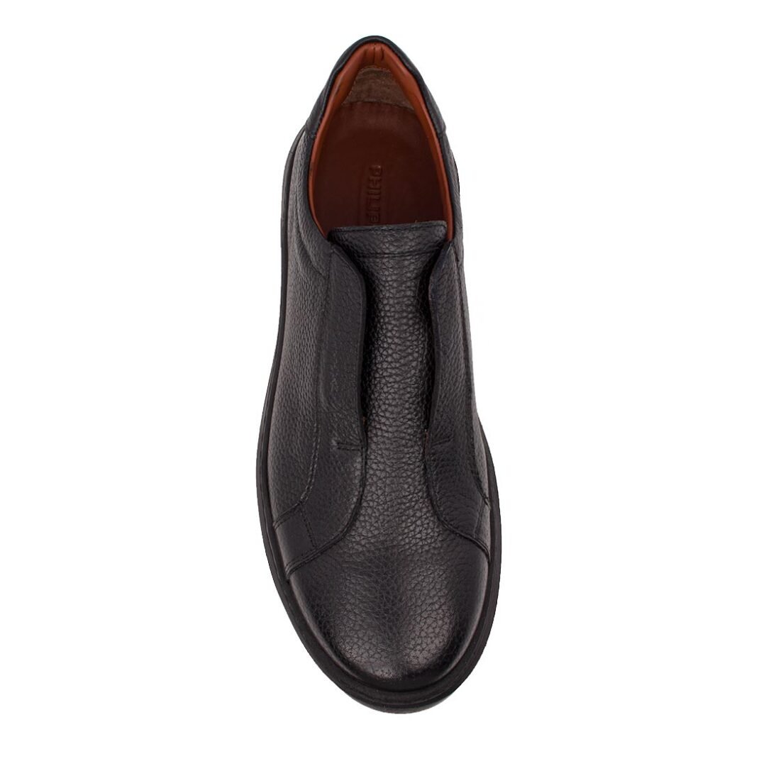 PHILIPPE LANG ΑΝΔΡΙΚΑ ΔΕΡΜΑΤΙΝΑ SNEAKERS 7176713 BLACK - Image 5