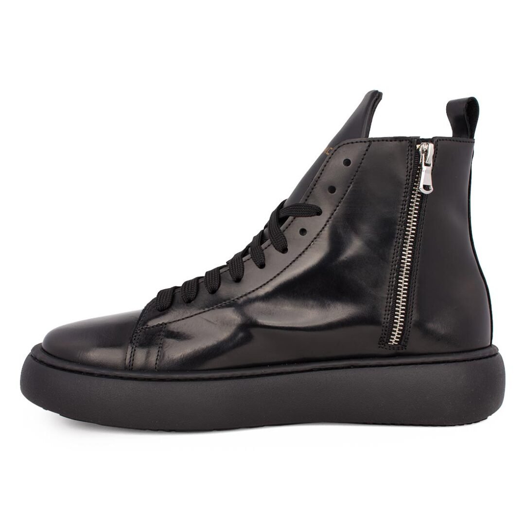 PERLAMODA ΑΝΔΡΙΚΑ ΔΕΡΜΑΤΙΝΑ EXTRALIGHT ΜΠΟΤΑΚΙΑ VITO BIS BLACK - Image 3