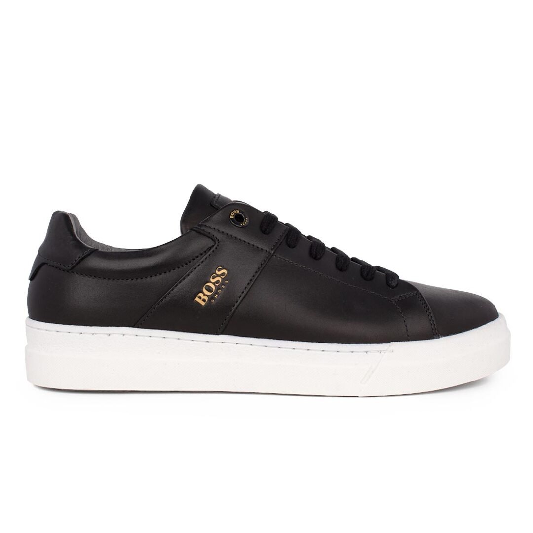 BOSS SHOES ΑΝΔΡΙΚΑ ΔΕΡΜΑΤΙΝΑ SNEAKERS AC121 BLACK GARDA
