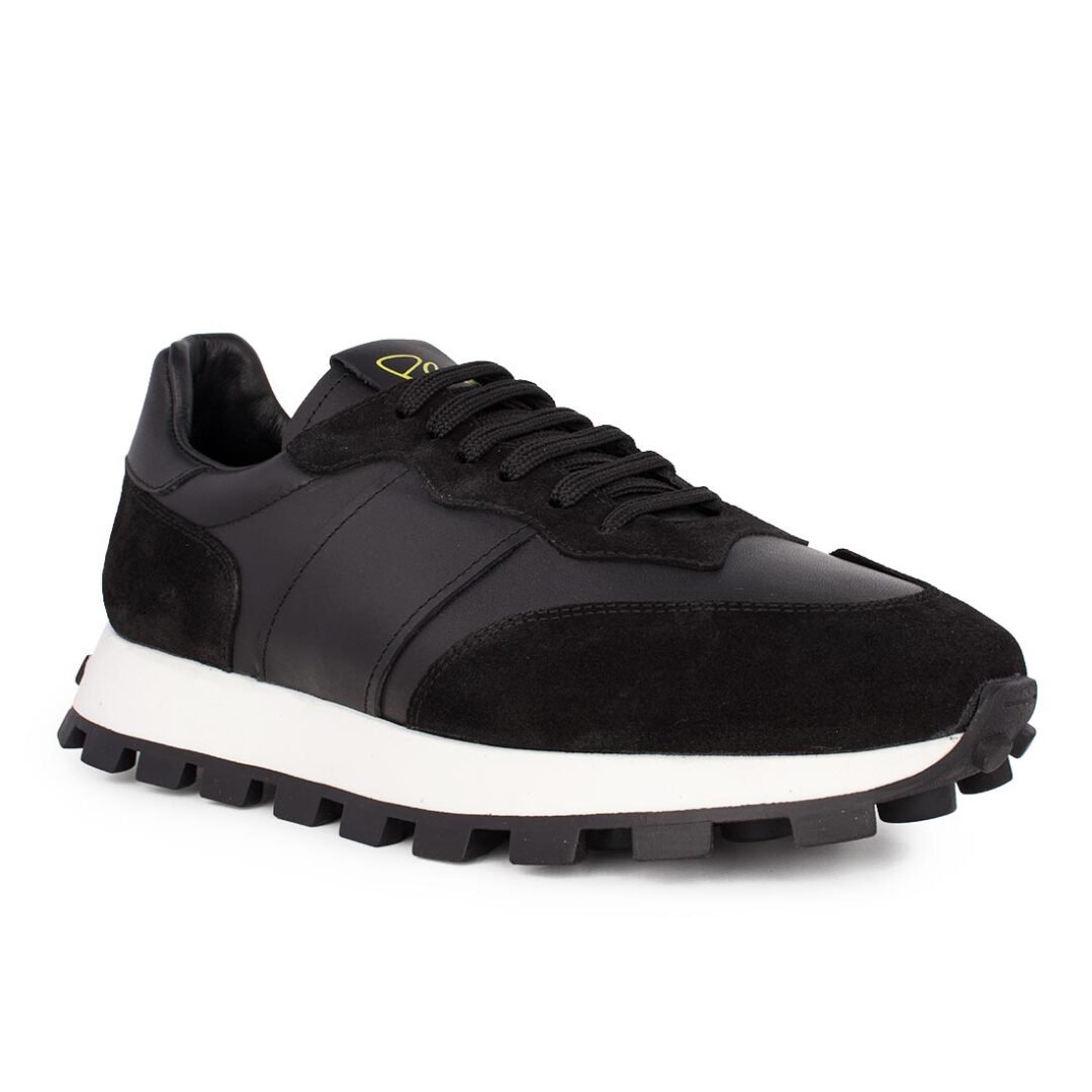 PERLAMODA ΑΝΔΡΙΚΑ ΔΕΡΜΑΤΙΝΑ SNEAKERS 0209 BLACK - Image 2