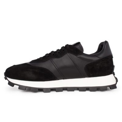 PERLAMODA ΑΝΔΡΙΚΑ ΔΕΡΜΑΤΙΝΑ SNEAKERS 0209 BLACK - Image 3
