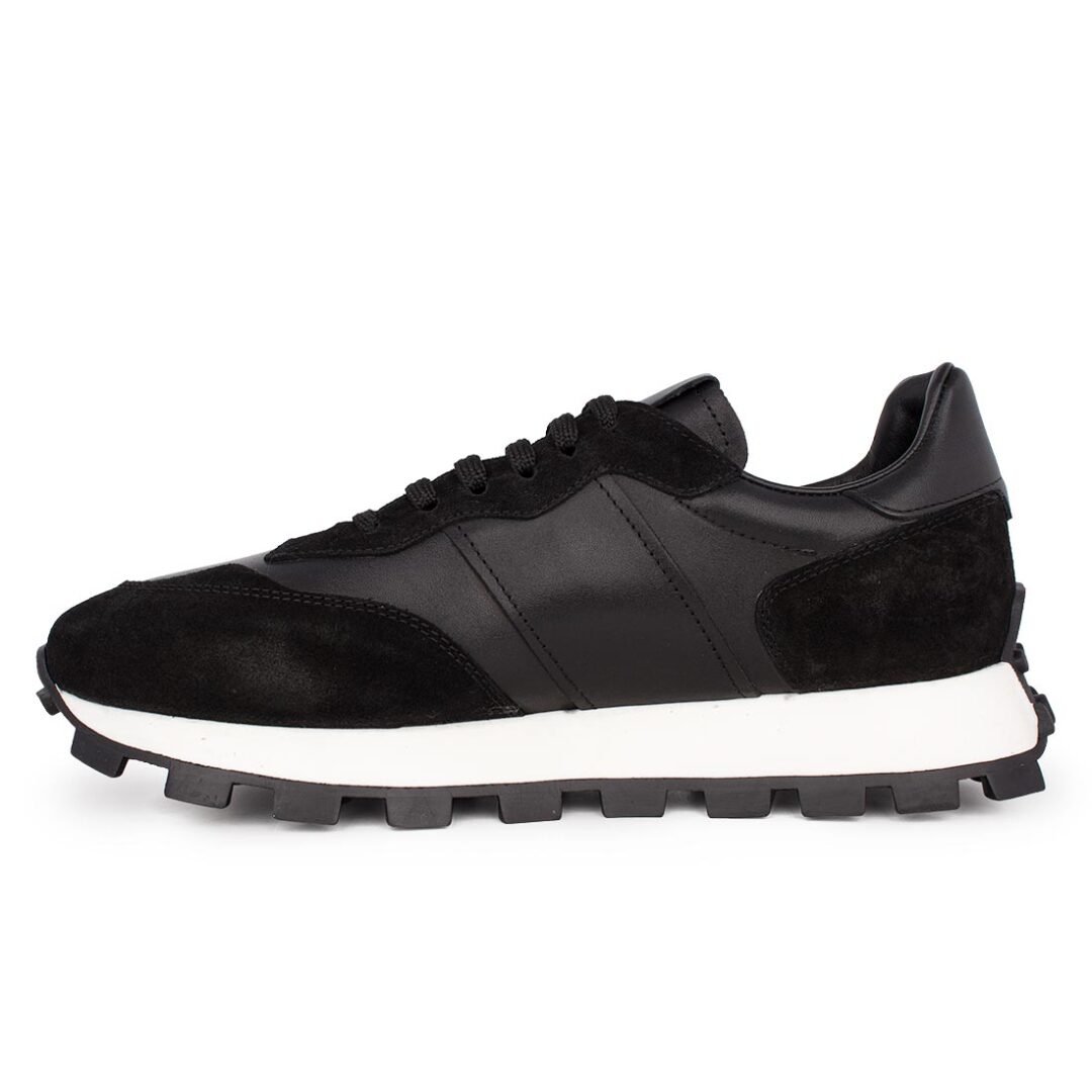 PERLAMODA ΑΝΔΡΙΚΑ ΔΕΡΜΑΤΙΝΑ SNEAKERS 0209 BLACK - Image 3