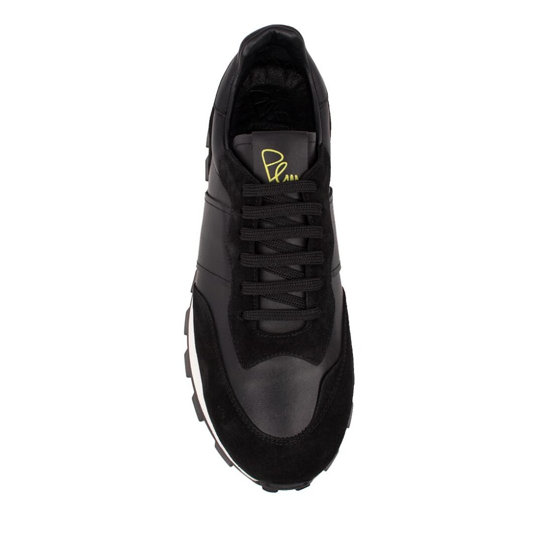 PERLAMODA ΑΝΔΡΙΚΑ ΔΕΡΜΑΤΙΝΑ SNEAKERS 0209 BLACK - Image 6