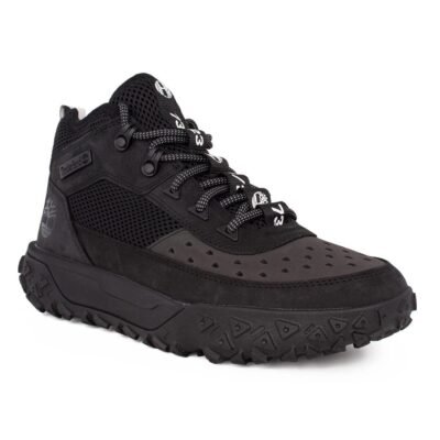 TIMBERLAND ΑΝΔΡΙΚΑ ΔΕΡΜΑΤΙΝΑ ΜΠΟΤΑΚΙΑ GREENSTRIDE MOTION 6 MID LACE HIKER BOOT JET BLACK 0A5VAC 015 - Image 2