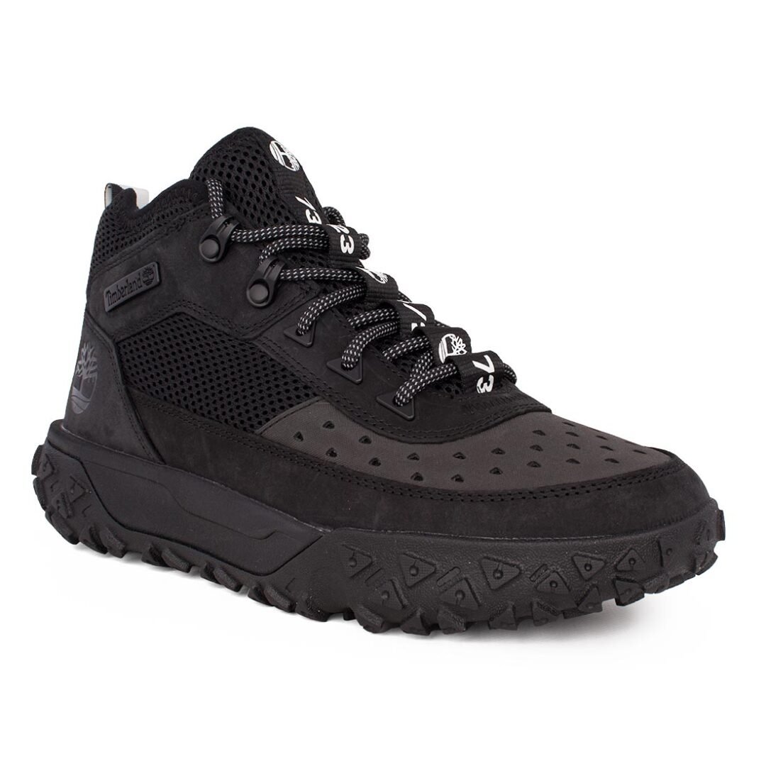 TIMBERLAND ΑΝΔΡΙΚΑ ΔΕΡΜΑΤΙΝΑ ΜΠΟΤΑΚΙΑ GREENSTRIDE MOTION 6 MID LACE HIKER BOOT JET BLACK 0A5VAC 015 - Image 2