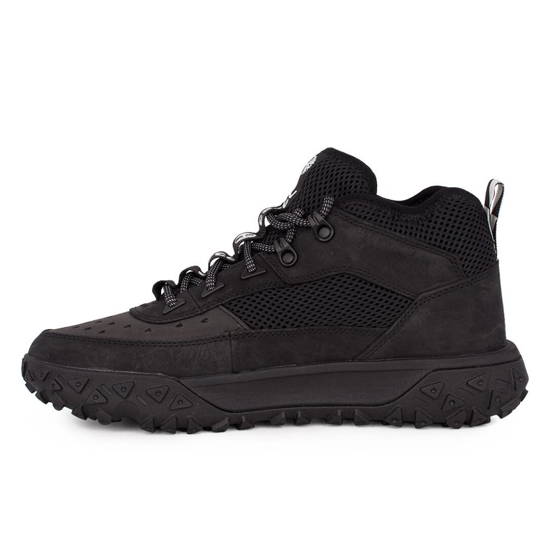 TIMBERLAND ΑΝΔΡΙΚΑ ΔΕΡΜΑΤΙΝΑ ΜΠΟΤΑΚΙΑ GREENSTRIDE MOTION 6 MID LACE HIKER BOOT JET BLACK 0A5VAC 015 - Image 3