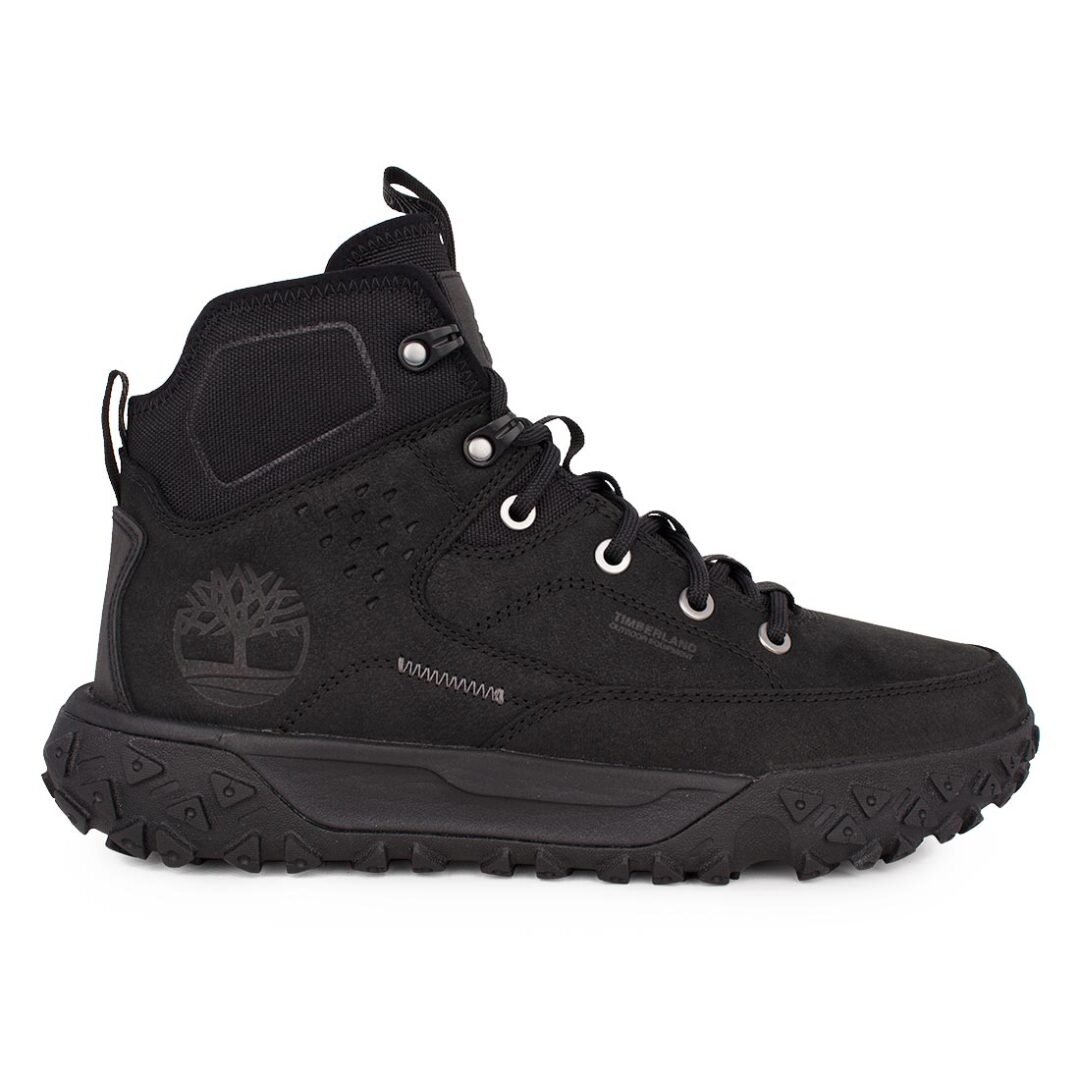 TIMBERLAND ΑΝΔΡΙΚΑ ΔΕΡΜΑΤΙΝΑ ΜΠΟΤΑΚΙΑ GREENSTRIDE MOTION 6 MID LACE HIKER BOOT JET BLACK 1A67P4 015