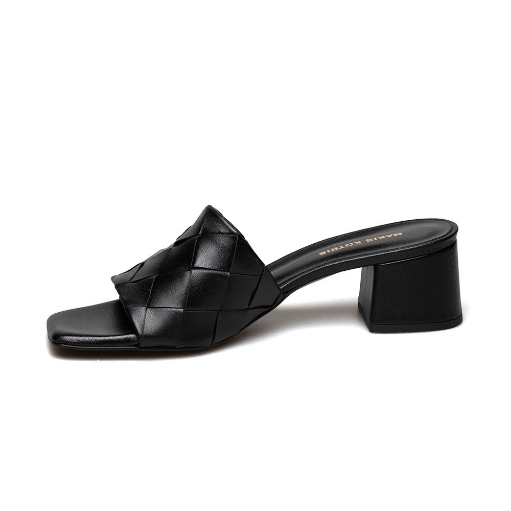MAKIS KOTRIS ΓΥΝΑΙΚΕΙΑ ΔΕΡΜΑΤΙΝΑ MULES 45-490 ΜΑΥΡΑ - Image 3