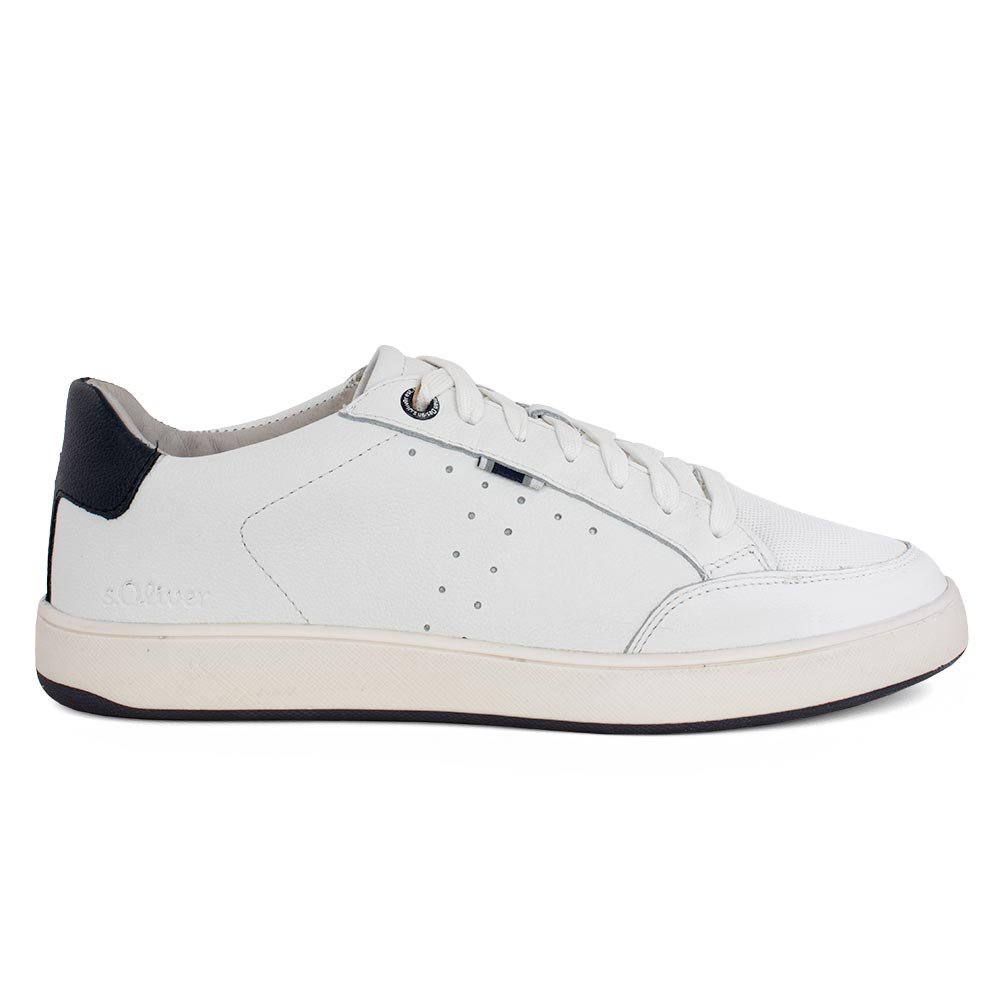 S.OLIVER ΑΝΔΡΙΚΑ ΔΕΡΜΑΤΙΝΑ SUEDE SNEAKERS 5-13612-38 100 WHITE