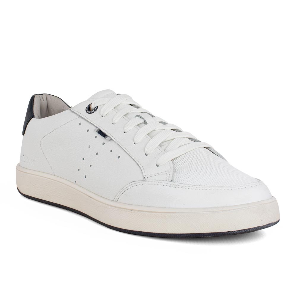 S.OLIVER ΑΝΔΡΙΚΑ ΔΕΡΜΑΤΙΝΑ SUEDE SNEAKERS 5-13612-38 100 WHITE - Image 2