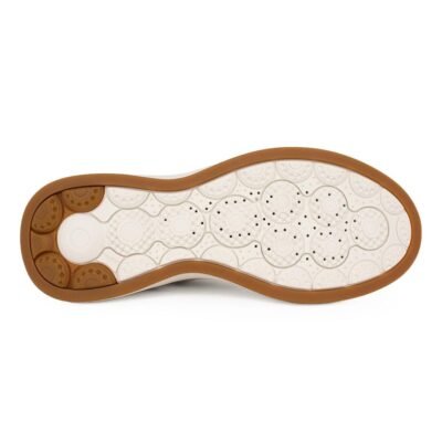 GEOX ΓΥΝΑΙΚΕΙΑ ΔΕΡΜΑΤΙΝΑ COMFORT SNEAKERS D SPHERICA ECUB-3 D WHITE/BROWN - Image 4