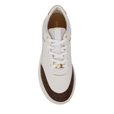 GEOX ΓΥΝΑΙΚΕΙΑ ΔΕΡΜΑΤΙΝΑ COMFORT SNEAKERS D SPHERICA ECUB-3 D WHITE/BROWN - Image 6