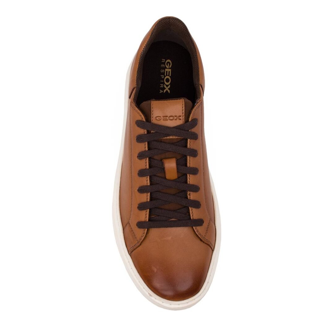 GEOX ΑΝΔΡΙΚΑ ΔΕΡΜΑΤΙΝΑ SNEAKERS U DEIVEN D LIGHT BROWN - Image 6