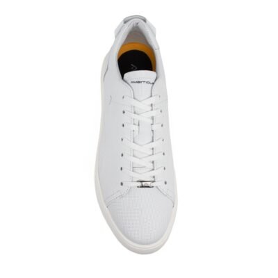 AMBITIOUS ΑΝΔΡΙΚΑ ΔΕΡΜΑΤΙΝΑ SNEAKERS 10443A-4838AM.2 WHITE - Image 5