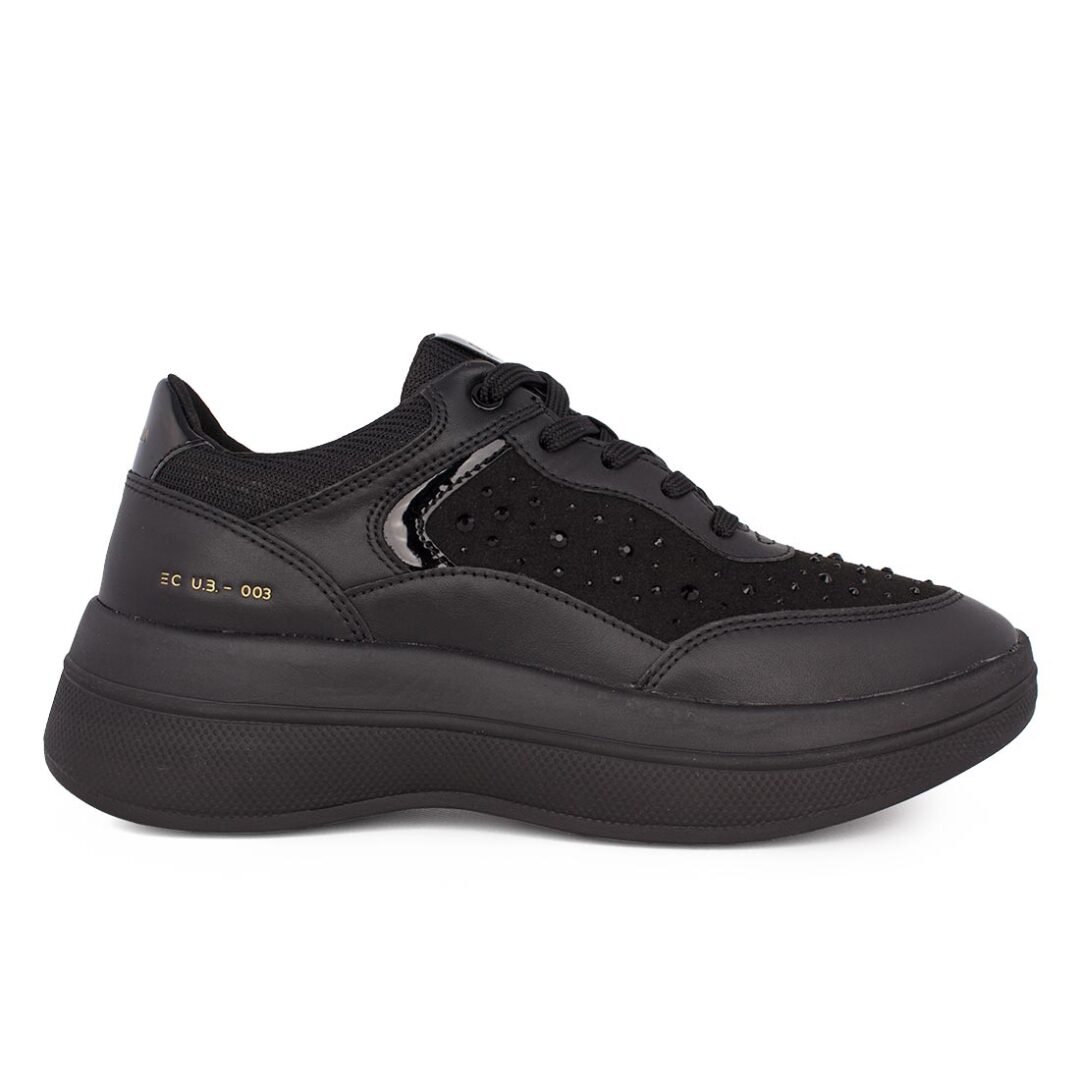 GEOX ΓΥΝΑΙΚΕΙΑ ΔΕΡΜΑΤΙΝΑ COMFORT SNEAKERS D SPHERICA ECUB-3 C BLACK