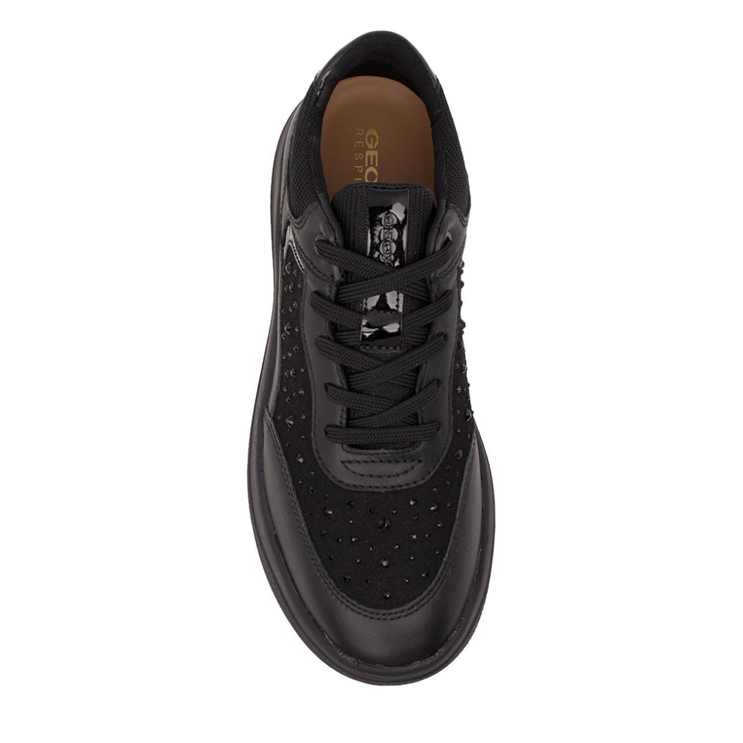 GEOX ΓΥΝΑΙΚΕΙΑ ΔΕΡΜΑΤΙΝΑ COMFORT SNEAKERS D SPHERICA ECUB-3 C BLACK - Image 6