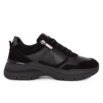 TAMARIS ΓΥΝΑΙΚΕΙΑ ΔΕΡΜΑΤΙΝΑ SNEAKERS 1-23734-42 007 BLACK UNI