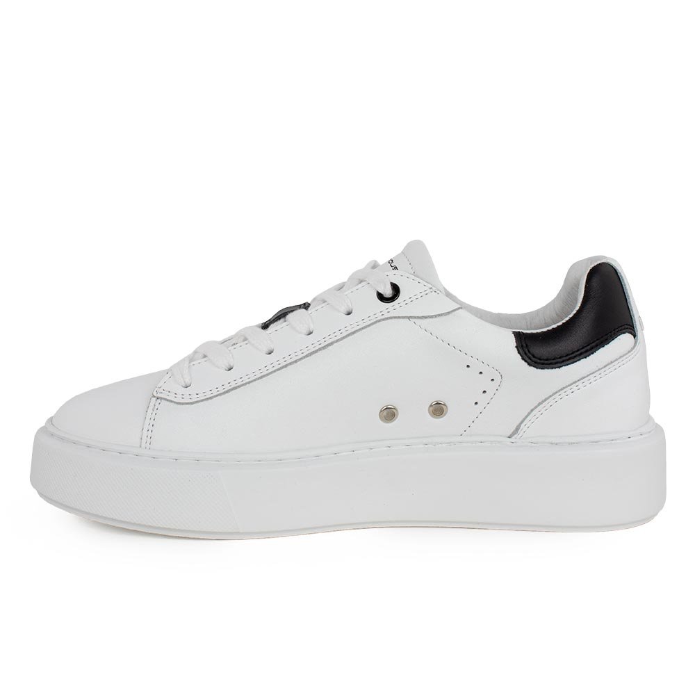 AMBITIOUS ΓΥΝΑΙΚΕΙΑ ΔΕΡΜΑΤΙΝΑ XLight SNEAKERS BOZELADY WHITE/BLACK - Image 3