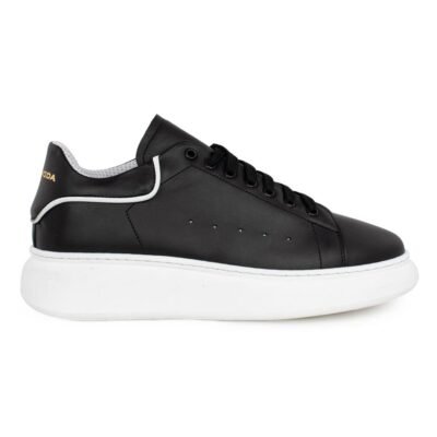 PERLAMODA ΑΝΔΡΙΚΑ ΔΕΡΜΑΤΙΝΑ SNEAKERS REY1 S23 BLACK