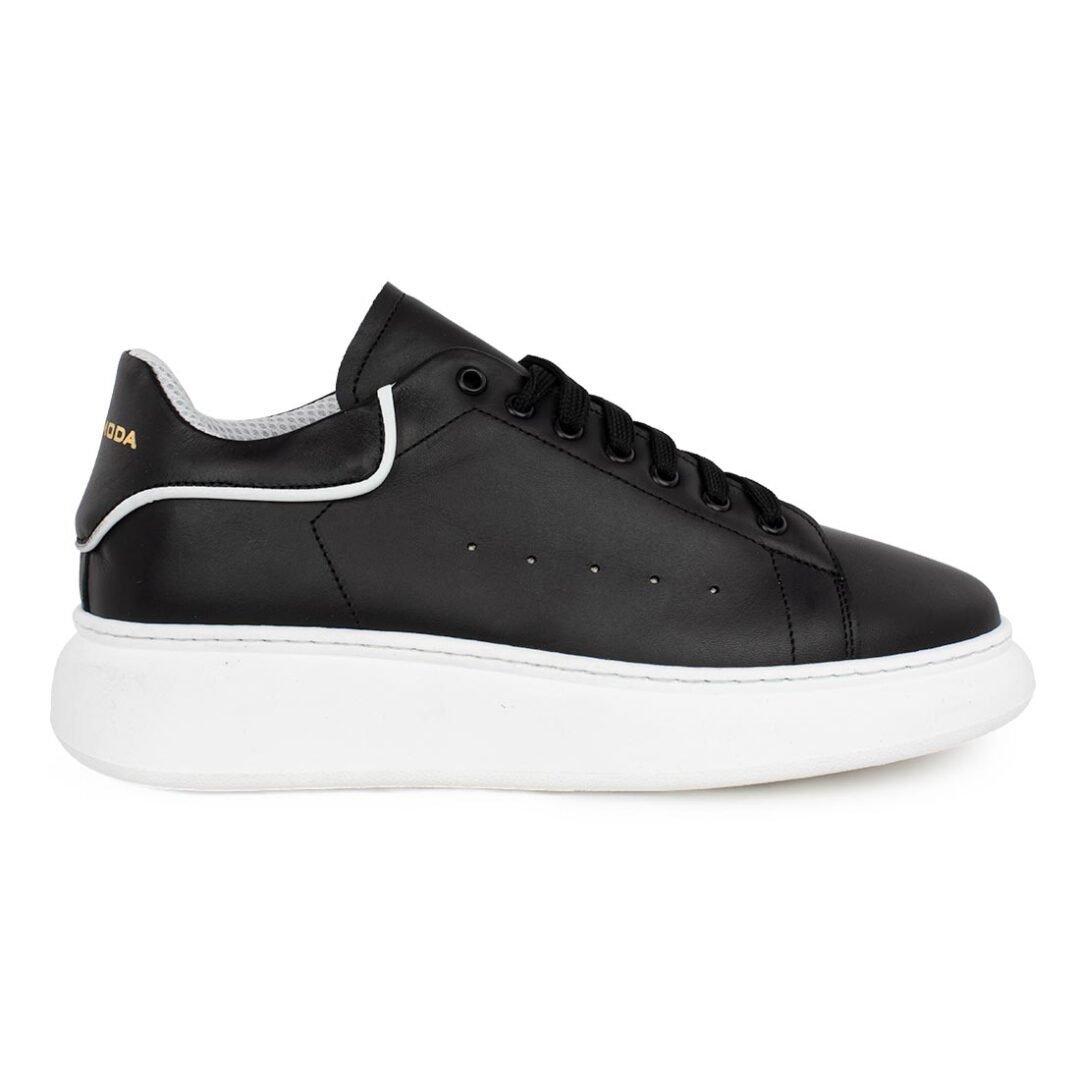 PERLAMODA ΑΝΔΡΙΚΑ ΔΕΡΜΑΤΙΝΑ SNEAKERS REY1 S23 BLACK