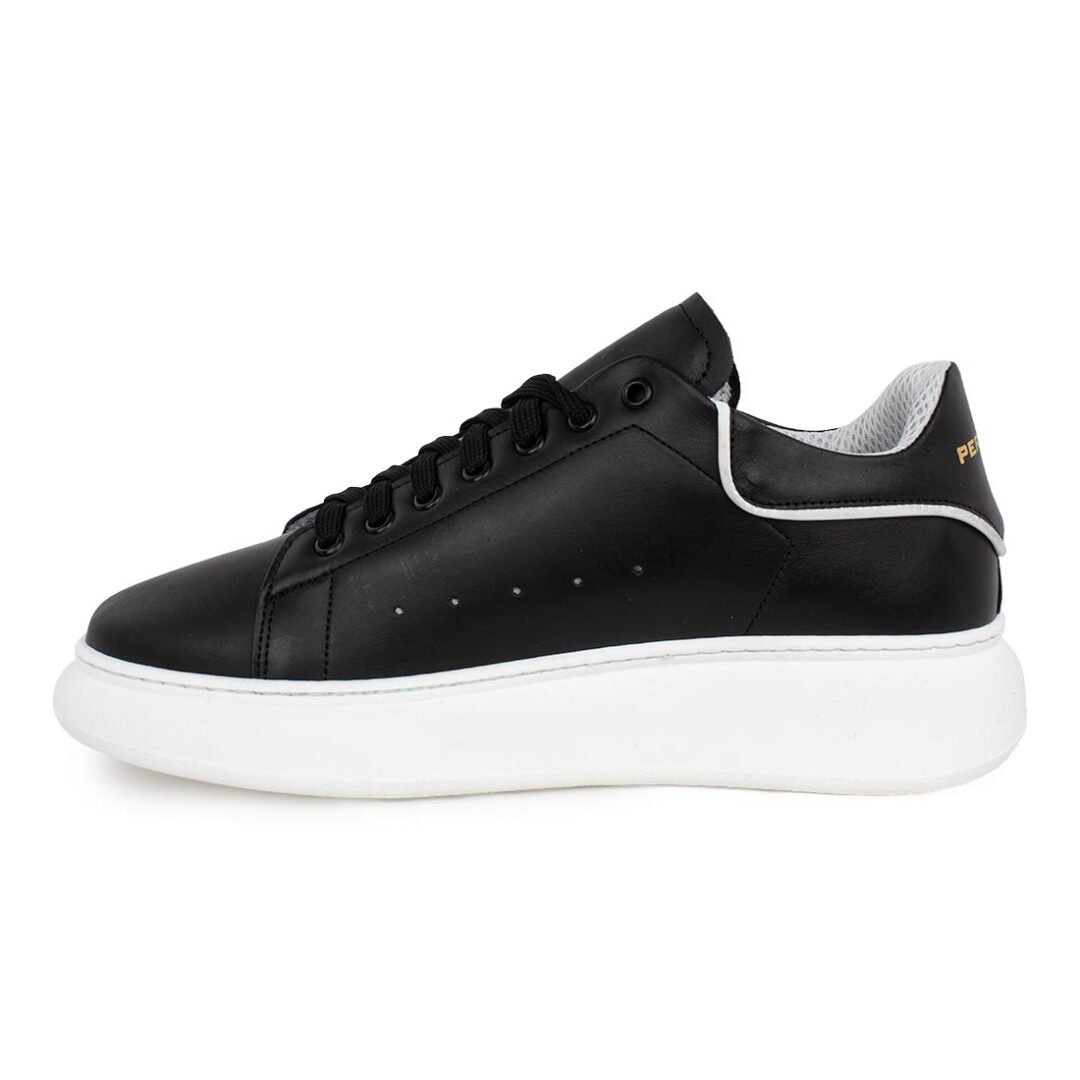 PERLAMODA ΑΝΔΡΙΚΑ ΔΕΡΜΑΤΙΝΑ SNEAKERS REY1 S23 BLACK - Image 3