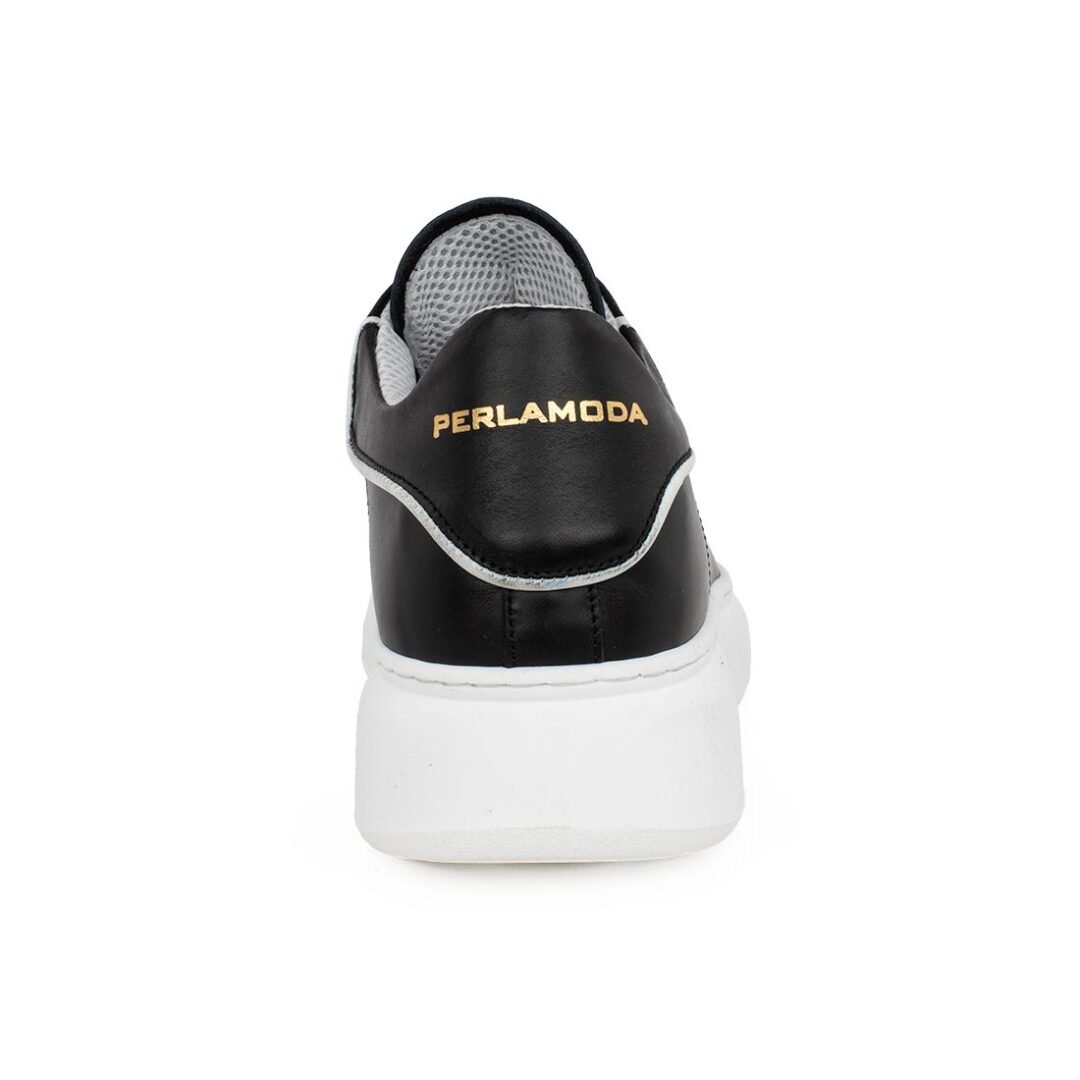 PERLAMODA ΑΝΔΡΙΚΑ ΔΕΡΜΑΤΙΝΑ SNEAKERS REY1 S23 BLACK - Image 4