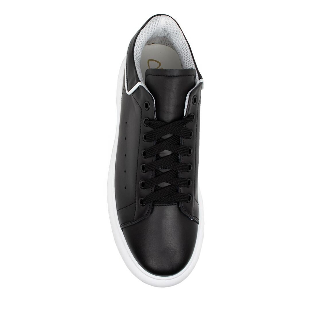 PERLAMODA ΑΝΔΡΙΚΑ ΔΕΡΜΑΤΙΝΑ SNEAKERS REY1 S23 BLACK - Image 6