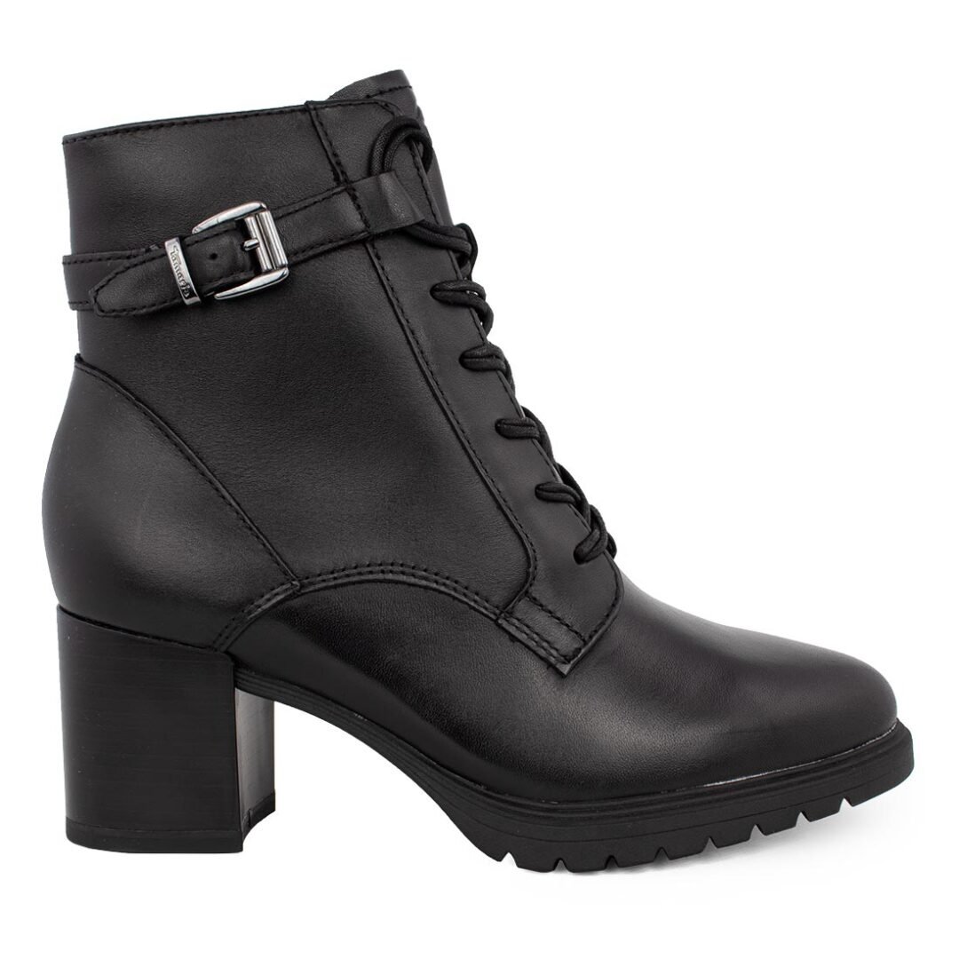 TAMARIS ΓΥΝΑΙΚΕΙΑ ΔΕΡΜΑΤΙΝΑ ΜΠΟΤΑΚΙΑ ΜΕ ΤΑΚΟΥΝΙ 1-25106-41 001 ΜΑΥΡΑ