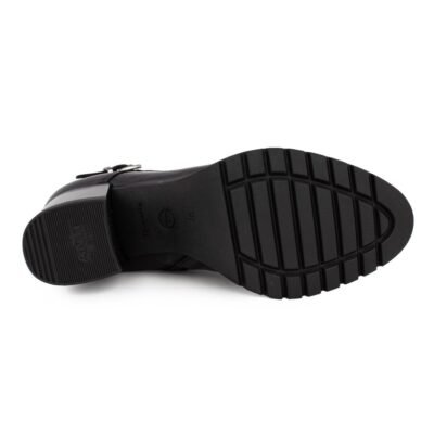 TAMARIS ΓΥΝΑΙΚΕΙΑ ΔΕΡΜΑΤΙΝΑ ΜΠΟΤΑΚΙΑ ΜΕ ΤΑΚΟΥΝΙ 1-25106-41 001 ΜΑΥΡΑ - Image 4