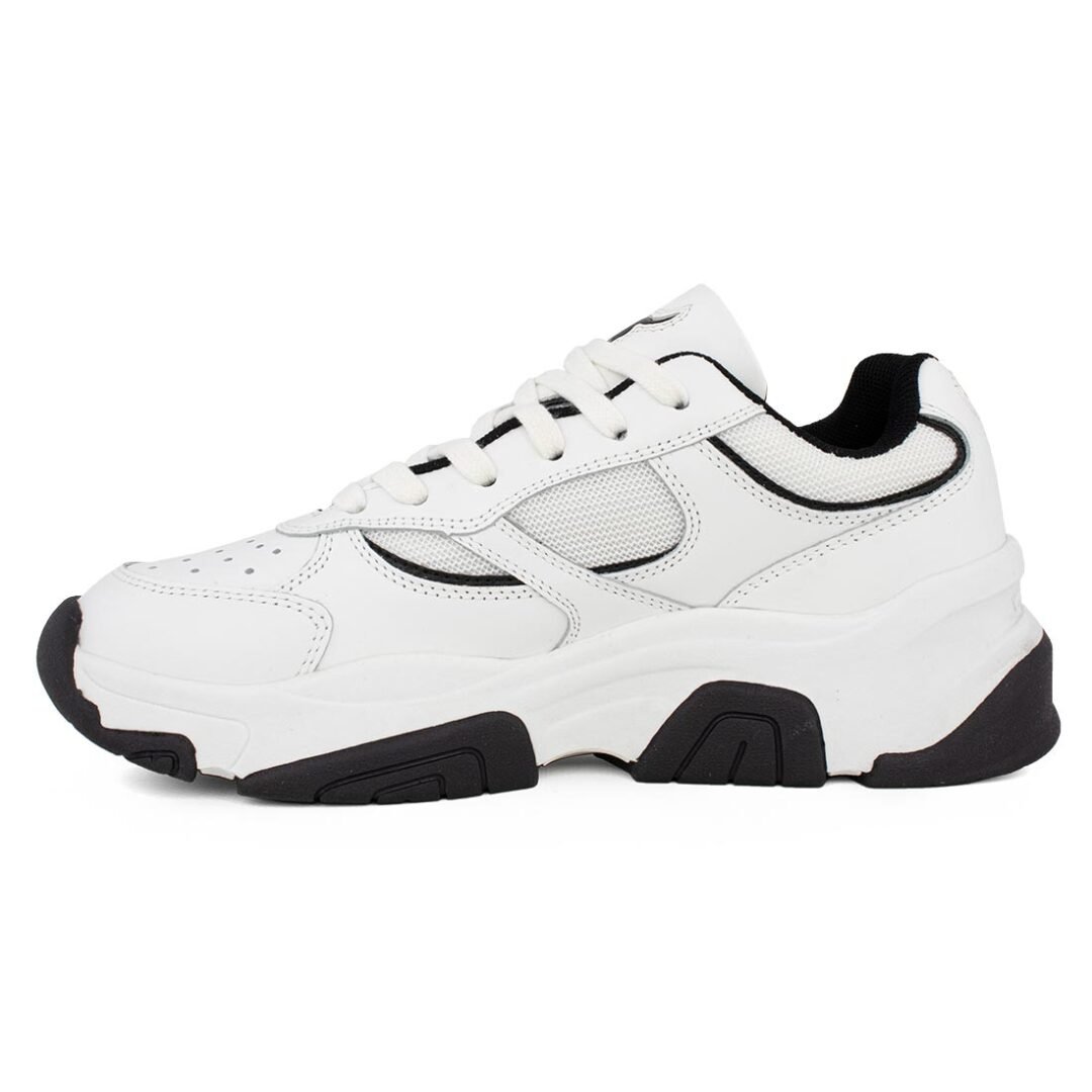 WINDSOR SMITH ΓΥΝΑΙΚΕΙΑ ΔΕΡΜΑΤΙΝΑ SNEAKERS GHOSTED WHITE/BLACK - Image 3