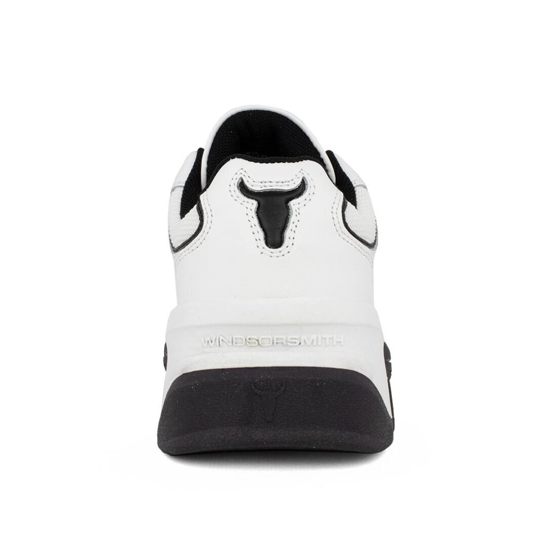 WINDSOR SMITH ΓΥΝΑΙΚΕΙΑ ΔΕΡΜΑΤΙΝΑ SNEAKERS GHOSTED WHITE/BLACK - Image 5