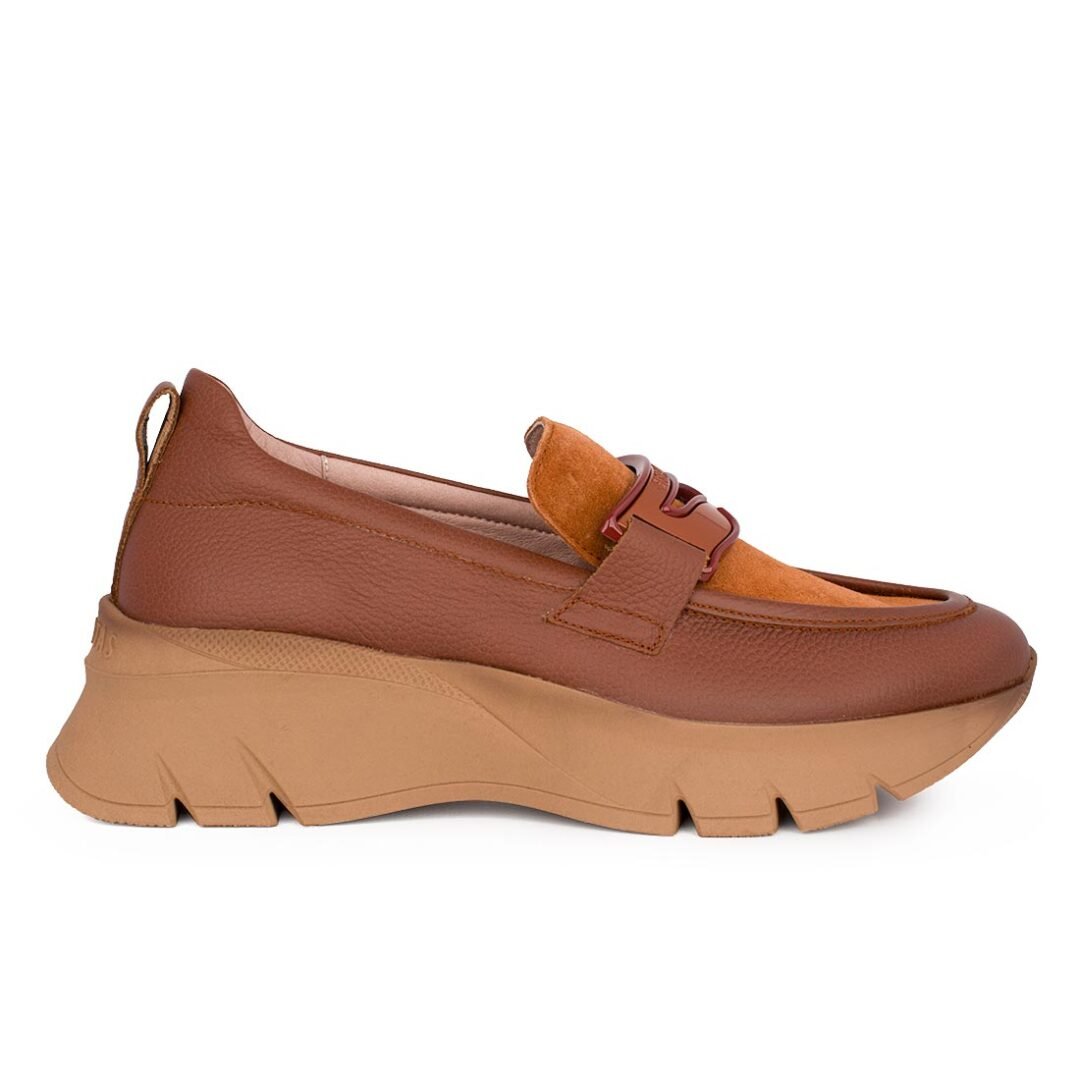 HISPANITAS ΓΥΝΑΙΚΕΙΑ ΔΕΡΜΑΤΙΝΑ LOAFERS HELSINKI HI243631 COGNAC