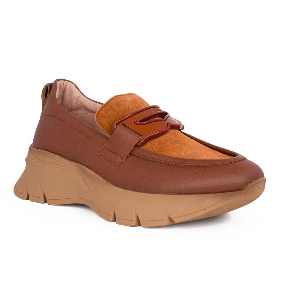 HISPANITAS ΓΥΝΑΙΚΕΙΑ ΔΕΡΜΑΤΙΝΑ LOAFERS HELSINKI HI243631 COGNAC - Image 2