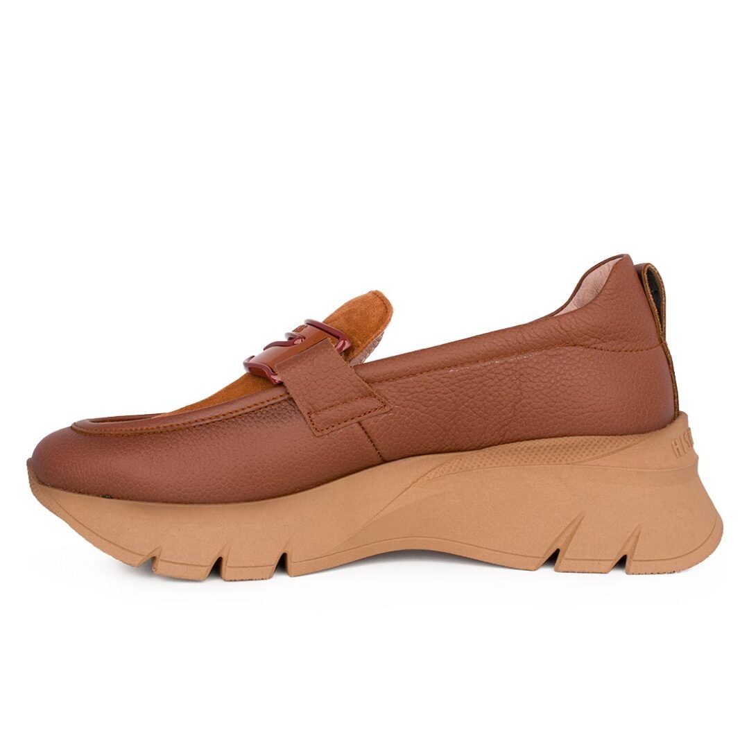 HISPANITAS ΓΥΝΑΙΚΕΙΑ ΔΕΡΜΑΤΙΝΑ LOAFERS HELSINKI HI243631 COGNAC - Image 3