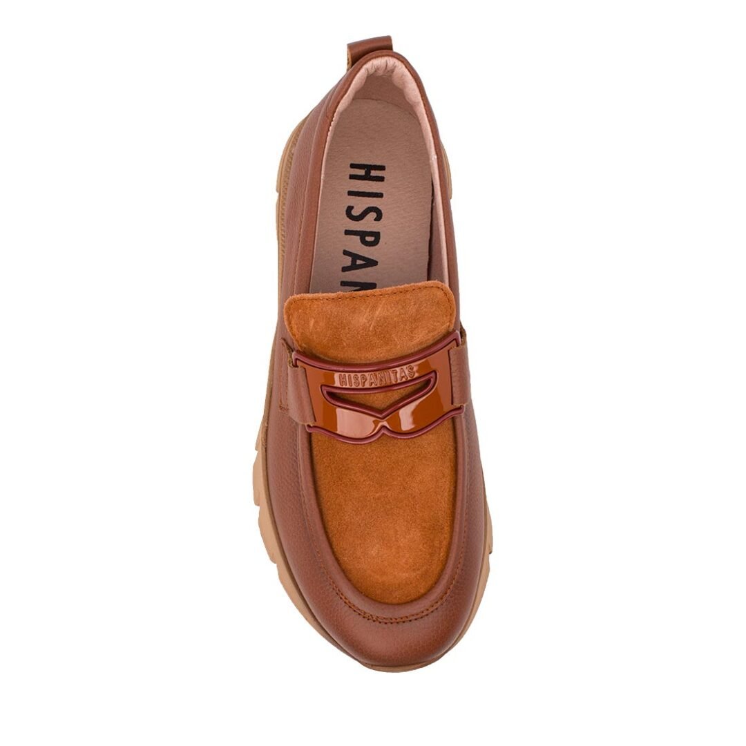 HISPANITAS ΓΥΝΑΙΚΕΙΑ ΔΕΡΜΑΤΙΝΑ LOAFERS HELSINKI HI243631 COGNAC - Image 6