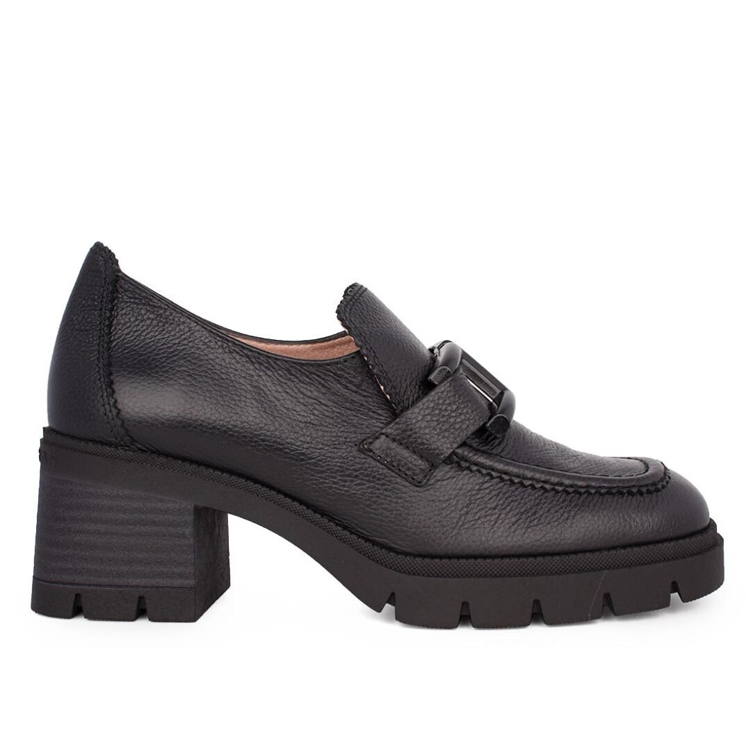 HISPANITAS ΓΥΝΑΙΚΕΙΑ ΔΕΡΜΑΤΙΝΑ LOAFERS ΜΕ ΤΑΚΟΥΝΙ EVEREST HI243604 BLACK