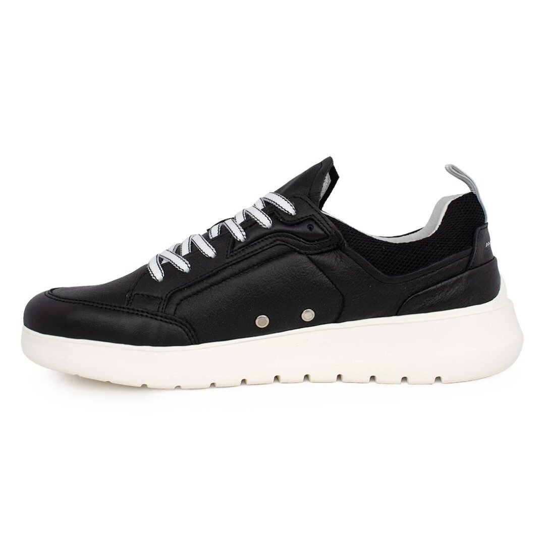 AMBITIOUS ΑΝΔΡΙΚΑ ΔΕΡΜΑΤΙΝΑ XLight COMFORT SNEAKERS 12806-7054AM BLACK - Image 3