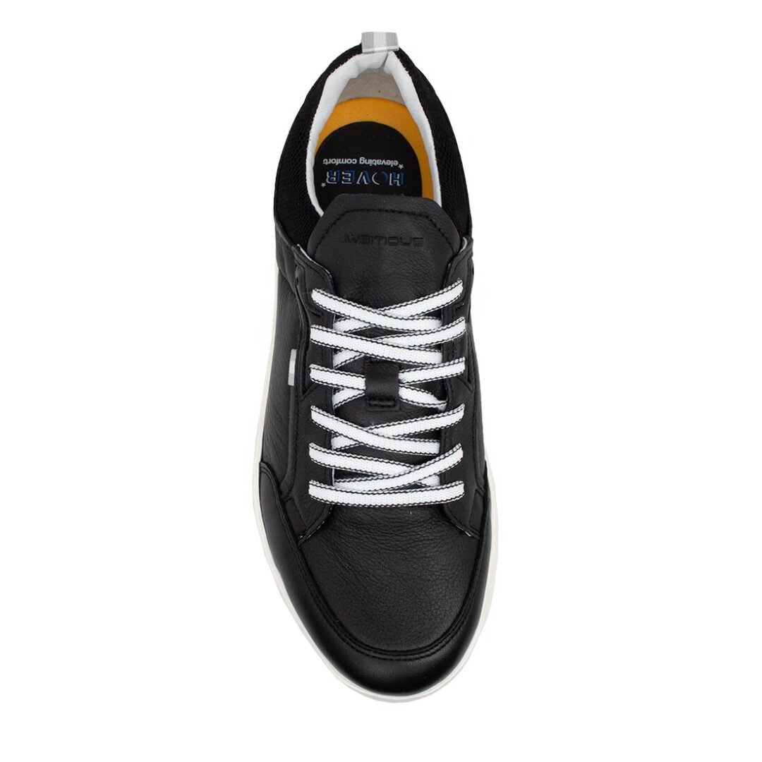AMBITIOUS ΑΝΔΡΙΚΑ ΔΕΡΜΑΤΙΝΑ XLight COMFORT SNEAKERS 12806-7054AM BLACK - Image 5