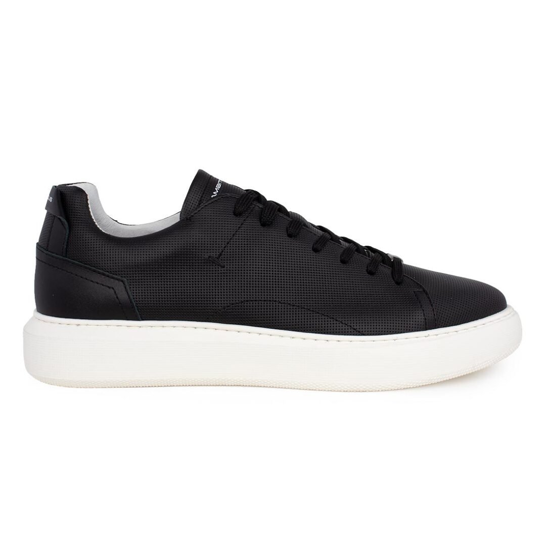 AMBITIOUS ΑΝΔΡΙΚΑ ΔΕΡΜΑΤΙΝΑ SNEAKERS 10443A-4848AM.2 BLACK