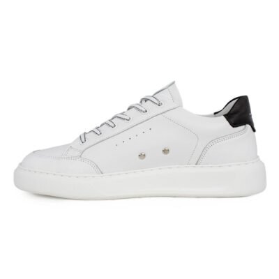 AMBITIOUS ΑΝΔΡΙΚΑ ΔΕΡΜΑΤΙΝΑ XLight SNEAKERS 12861-4838AM WHITE/BLACK - Image 3