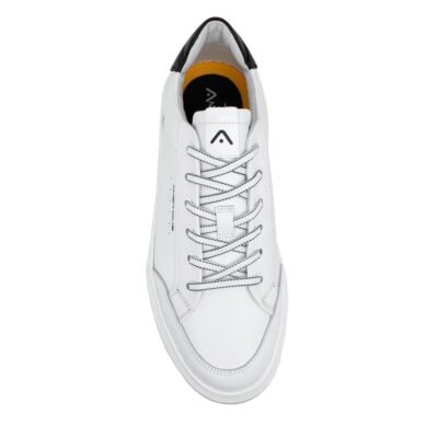 AMBITIOUS ΑΝΔΡΙΚΑ ΔΕΡΜΑΤΙΝΑ XLight SNEAKERS 12861-4838AM WHITE/BLACK - Image 6