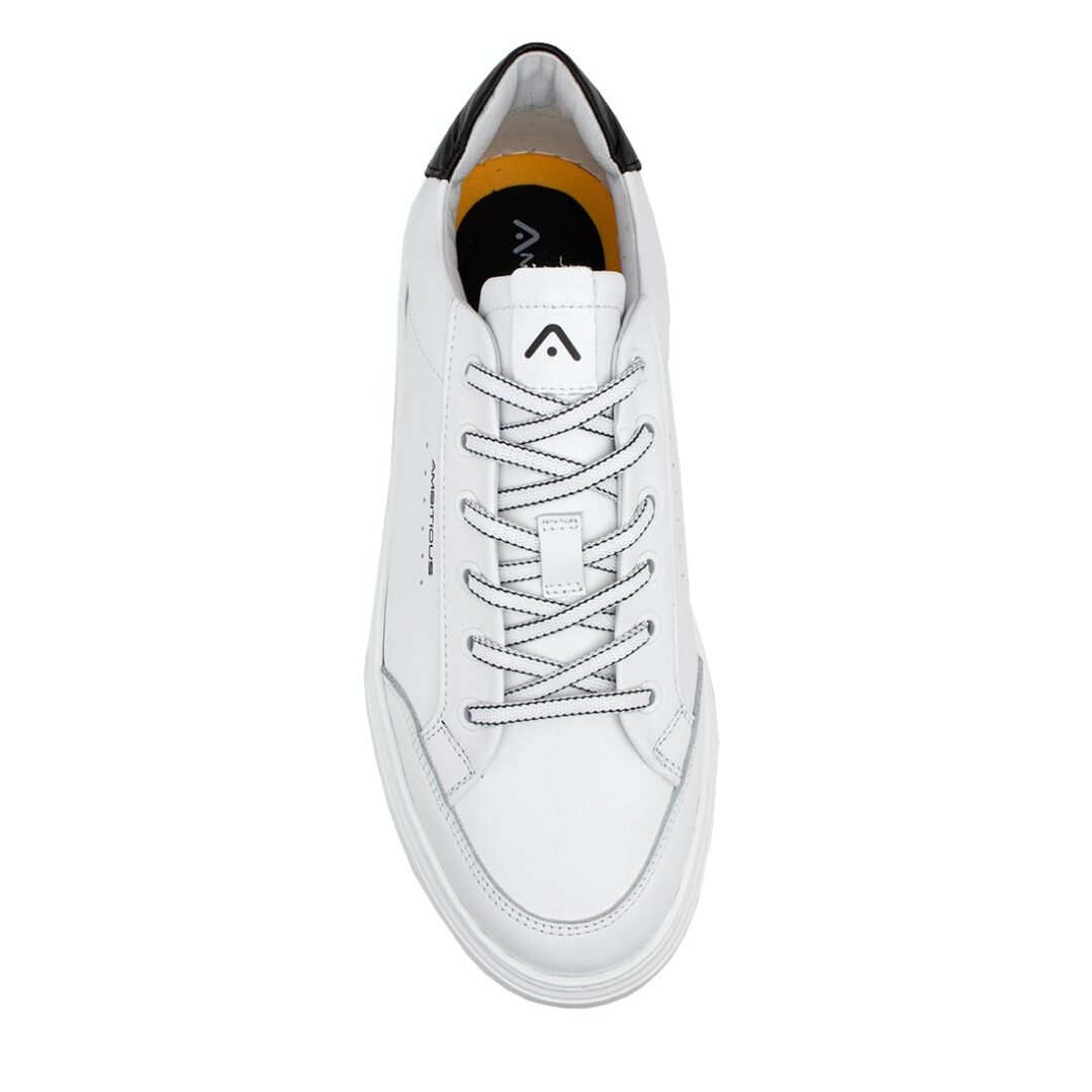 AMBITIOUS ΑΝΔΡΙΚΑ ΔΕΡΜΑΤΙΝΑ XLight SNEAKERS 12861-4838AM WHITE/BLACK - Image 6