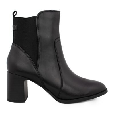 TAMARIS COMFORT ΓΥΝΑΙΚΕΙΑ ΔΕΡΜΑΤΙΝΑ ΜΠΟΤΑΚΙΑ ΜΕ ΤΑΚΟΥΝΙ 8-85302-41 001 ΜΑΥΡΑ