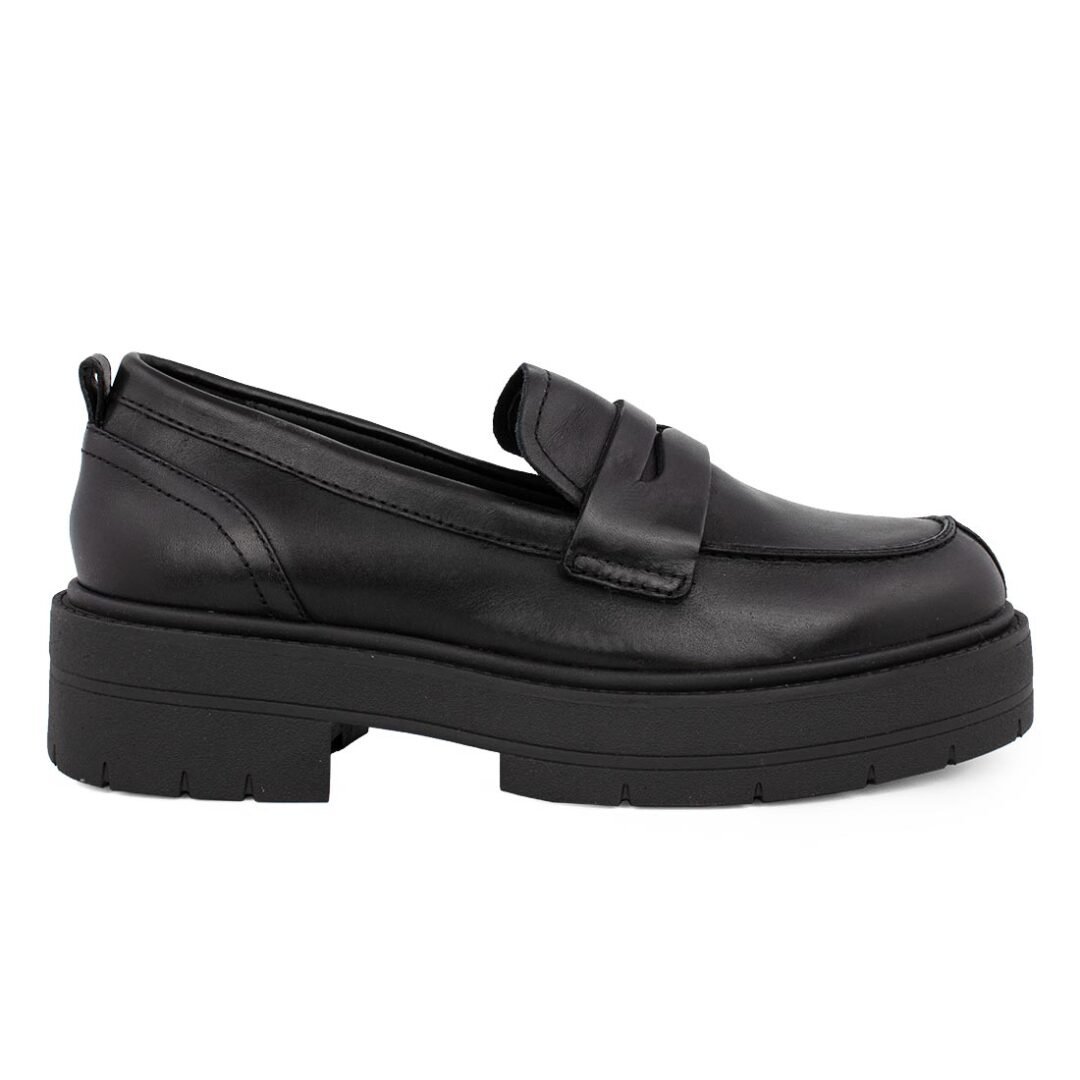 GEOX ΓΥΝΑΙΚΕΙΑ ΔΕΡΜΑΤΙΝΑ COMFORT LOAFERS D SPHERICA EC7 I BLACK
