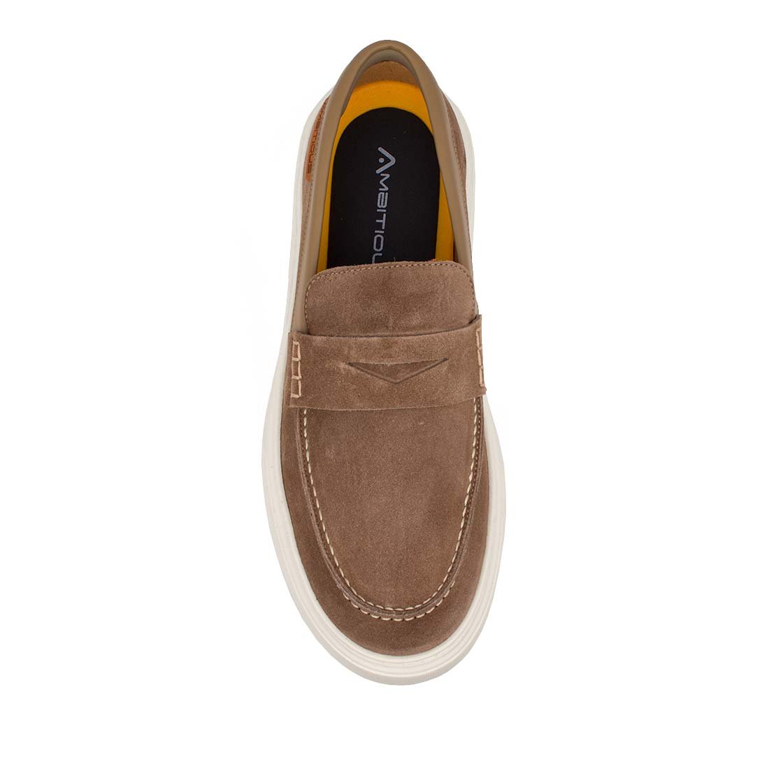 AMBITIOUS ΑΝΔΡΙΚΑ ΔΕΡΜΑΤΙΝΑ LOAFERS KIT 13221A-1380AM SAND SUEDE - Image 5